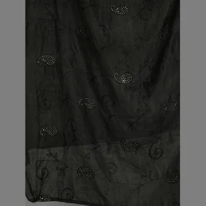 Women's Black Sequins Long Chunni 82" x 34" - Image 6