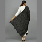 Women's Black Sequins Long Chunni 82" x 34" - Image 7