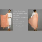 Women's Chiffon Silk Dupatta Peach Color - Image 7