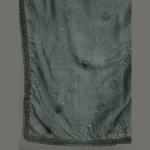 Women's Green Embroidered Chanderi Silk Dupatta - Image 5