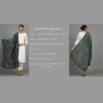 Women's Green Embroidered Chanderi Silk Dupatta - Image 7