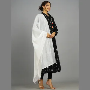 Women's Party Wear White Sequins Scarf - Image 3