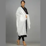 Women's Party Wear White Sequins Scarf