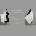 Women's Party Wear White Sequins Scarf - Image 7