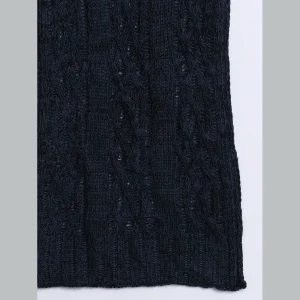 Women's Pashmina Knitted Wool Neck Wraps Blue Scarf - Image 6