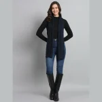 Women's Pashmina Knitted Wool Neck Wraps Blue Scarf - Image 7