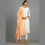 Women's Peach Color Chanderi Silk Scarf