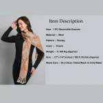 Women's Peach Paisley Wool Scarves - Image 8