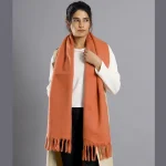 Women's Rust Designer Acrylic Scarves 72"x14" Inch