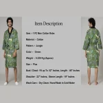 Pure Cotton Sleepwear Kimono Green Forest - Image 7
