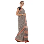 Bagru Print Soft Cotton Women's Saree - Image 3