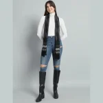 Beautiful Black Ikat Wool Scarf Perfect For Winter Wear - Image 7