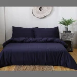 Beautiful Navy Blue Quilt Cover With Pillow Cover