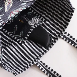 Black Forest Cotton Quilted Tote Bag / Shopping Bag - Image 4