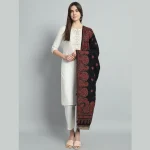 Black & Pink Winter Wrap Pashmina Shawl - Image 2