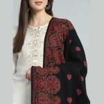 Black & Pink Winter Wrap Pashmina Shawl - Image 4