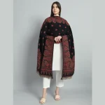 Black & Pink Winter Wrap Pashmina Shawl - Image 5