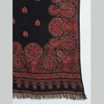 Black & Pink Winter Wrap Pashmina Shawl - Image 7