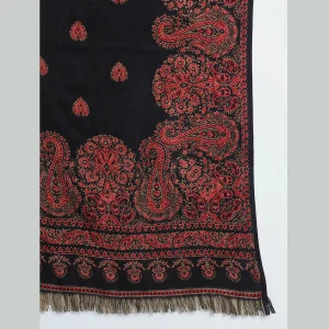 Black & Pink Winter Wrap Pashmina Shawl - Image 7