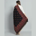 Black & Pink Winter Wrap Pashmina Shawl - Image 8