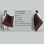 Black & Pink Winter Wrap Pashmina Shawl - Image 9