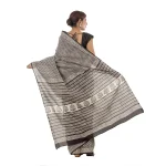 Indian Hand Block Floral Print Cotton Saree - Image 5