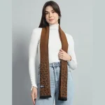 Indian Handmade Brown Leopard Muffler