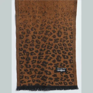 Indian Handmade Brown Leopard Muffler - Image 6