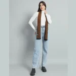 Indian Handmade Brown Leopard Muffler - Image 7