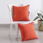16" Reversible Orange Solid Cushion Cover