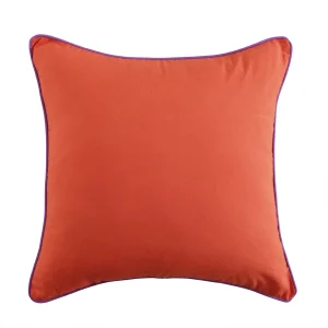 16" Reversible Orange Solid Cushion Cover - Image 3