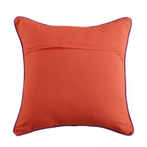 16" Reversible Orange Solid Cushion Cover - Image 4