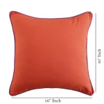 16" Reversible Orange Solid Cushion Cover - Image 7