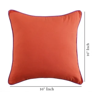 16" Reversible Orange Solid Cushion Cover - Image 7