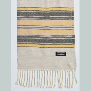 Light Purple Striped Neck Wrap Women's Wool Scarf - Image 7