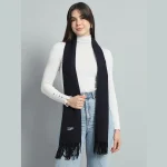 Purple Solid Wool Scarf For Women's Gift
