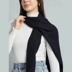 Purple Solid Wool Scarf For Women's Gift - Image 4