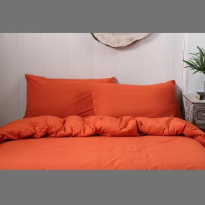 Luxury Rust Color Duvet Cover With Pillow Case - Image 6