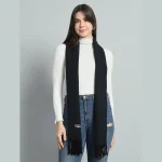 Solid Green Winter Wool Neck Wraps Scarf