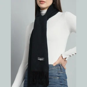Solid Green Winter Wool Neck Wraps Scarf - Image 4