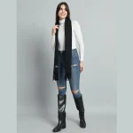 Solid Green Winter Wool Neck Wraps Scarf - Image 7