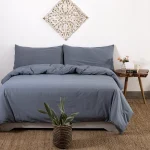 Solid Grey Color Duvet Cover Set