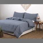 Solid Grey Color Duvet Cover Set - Image 6