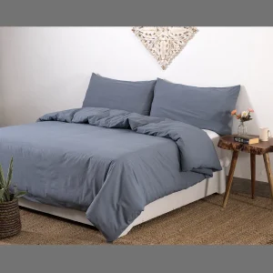 Solid Grey Color Duvet Cover Set - Image 6