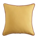 Solid Mustard Color Fabric Cushion Cover 16" - Image 3