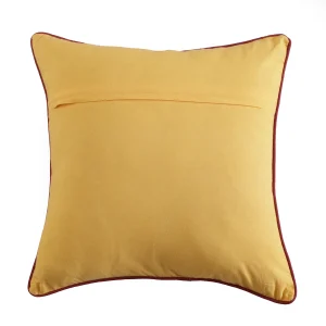 Solid Mustard Color Fabric Cushion Cover 16" - Image 4