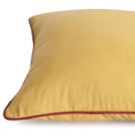 Solid Mustard Color Fabric Cushion Cover 16" - Image 5