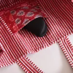 Traditional Handmade Patchwork Quilted Red Tote Bag - Image 4