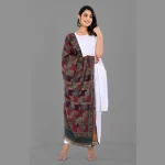 Traditional Winter Wraps Grey Wool Shawl - Image 2