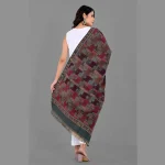 Traditional Winter Wraps Grey Wool Shawl - Image 7